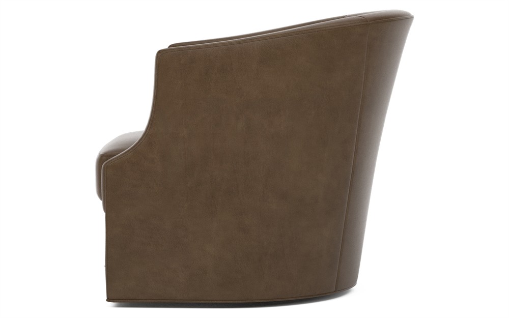 Dartford Sable Leather Swivel Chair|