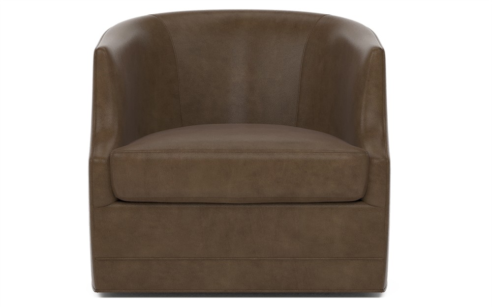 Dartford Brown Sugar Leather Swivel Chair|