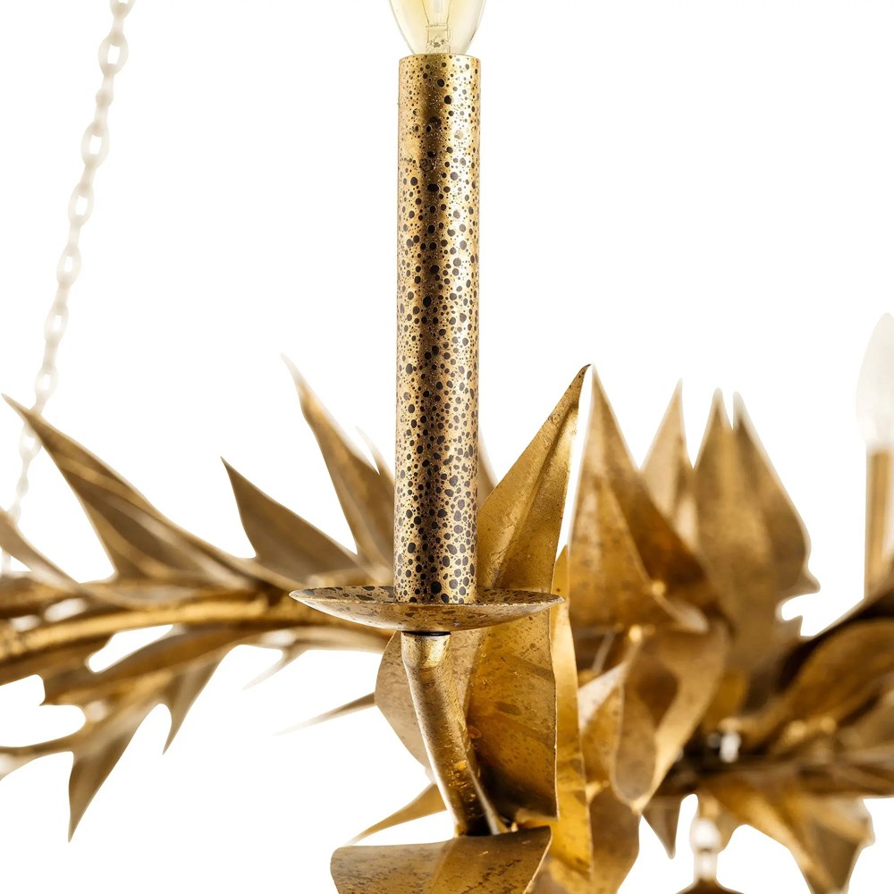Aurelia Updated Traditional Branch Gold Steel Chandelier|