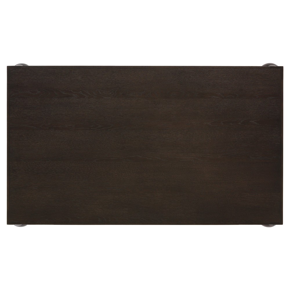 Century Cadence Updated Traditional Brown Oak Rectangular Coffee Table|