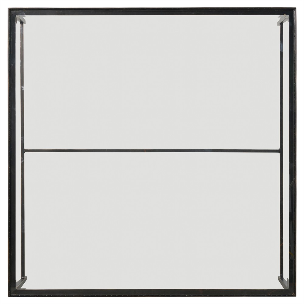 Century Logan Modern Classic Bronze Metal Square Coffee Table|