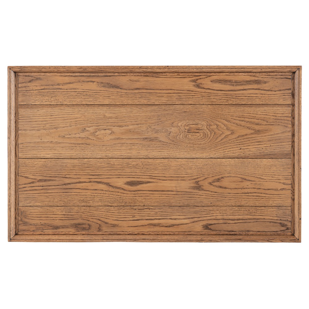 Century Hamilton Updated Traditional Brown Oak Rectangular Coffee Table|
