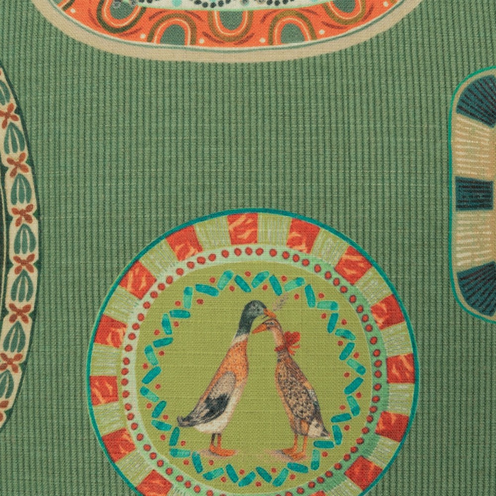 Cassian Updated Traditional Green Fauna Throw Pillow - 22x22|