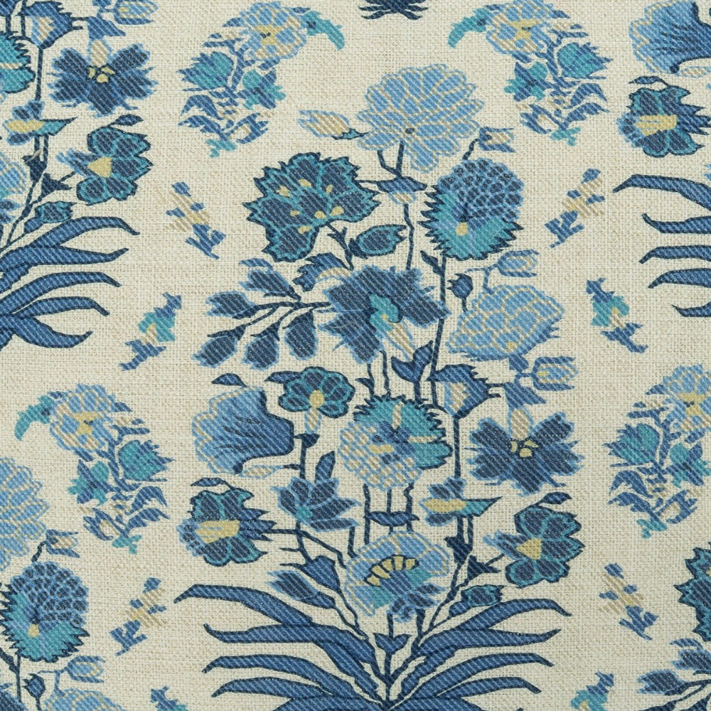 Calista Updated Traditional Blue Floral Throw Pillow - 22x22|