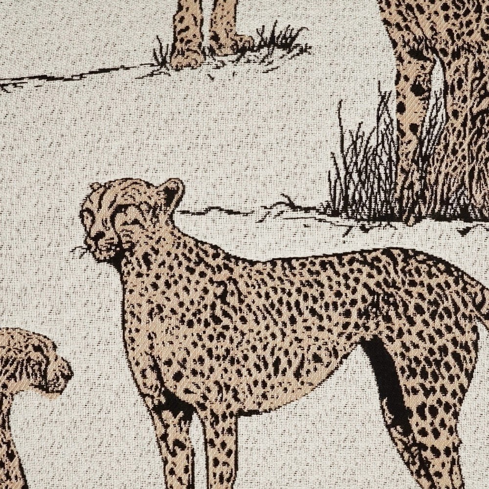 Leander Modern Classic Tan Cheetah Indoor Outdoor Throw Pillow - 22x22|