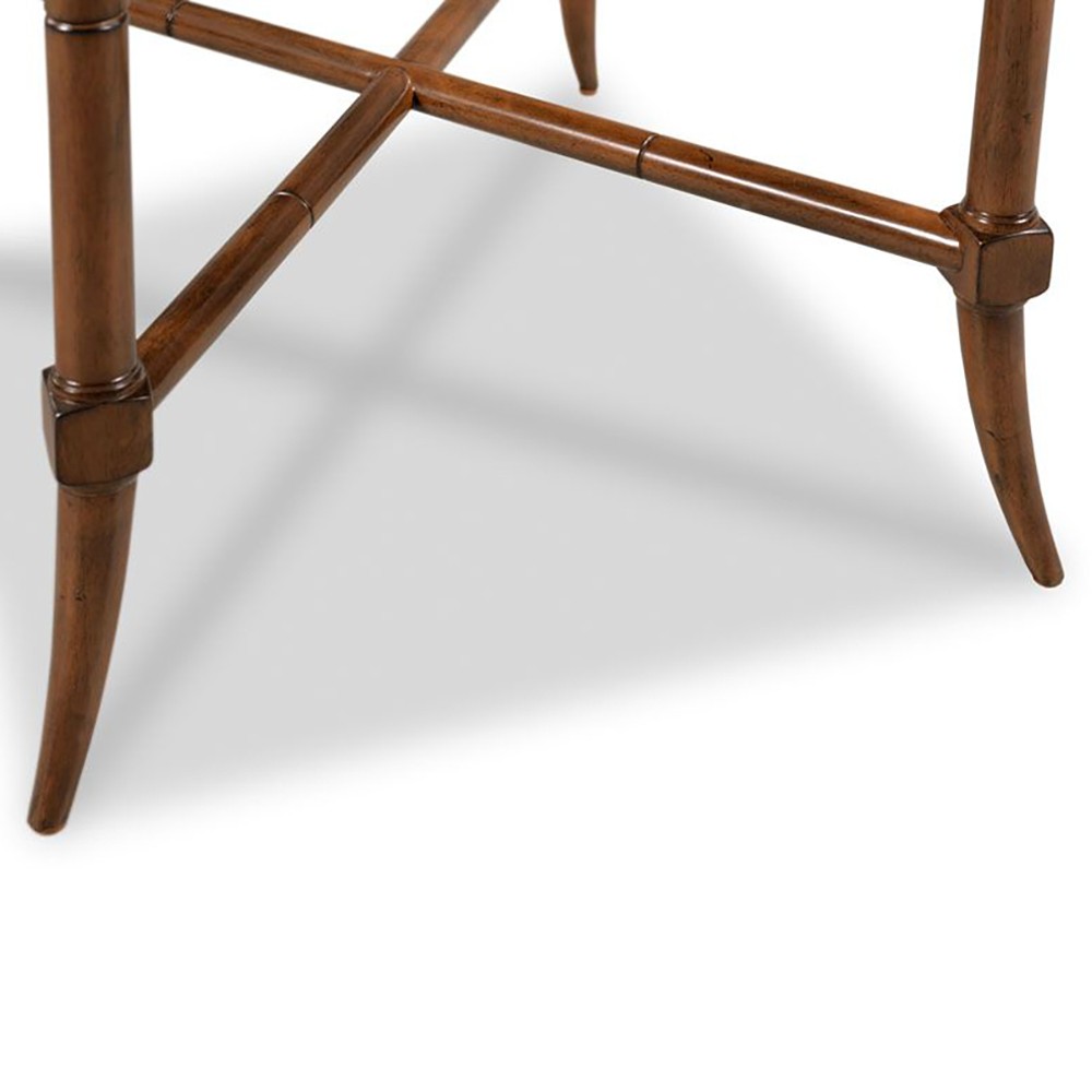 Clarkson Updated Traditional Dark Brown Wood Rectangular Side Table|