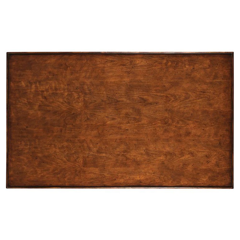 Marseille French Country Dark Brown Wood Rectangular Coffee Table|