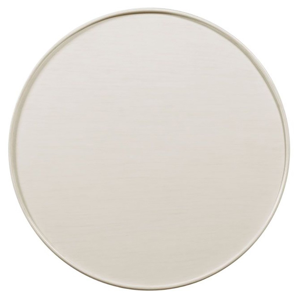 Stacey Modern Classic Cream Wood Round Side Table|