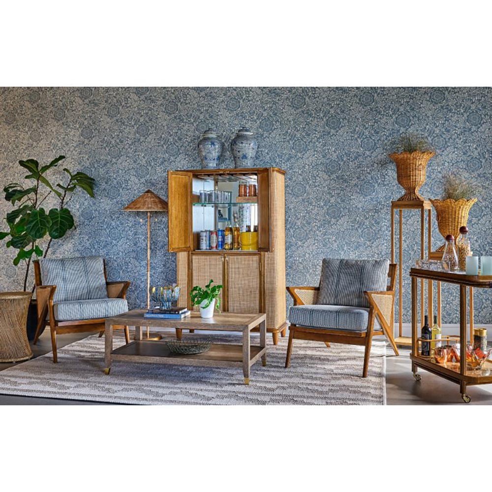 Summit Modern Classic Vintage Brown Wood Rectangular Coffee Table|