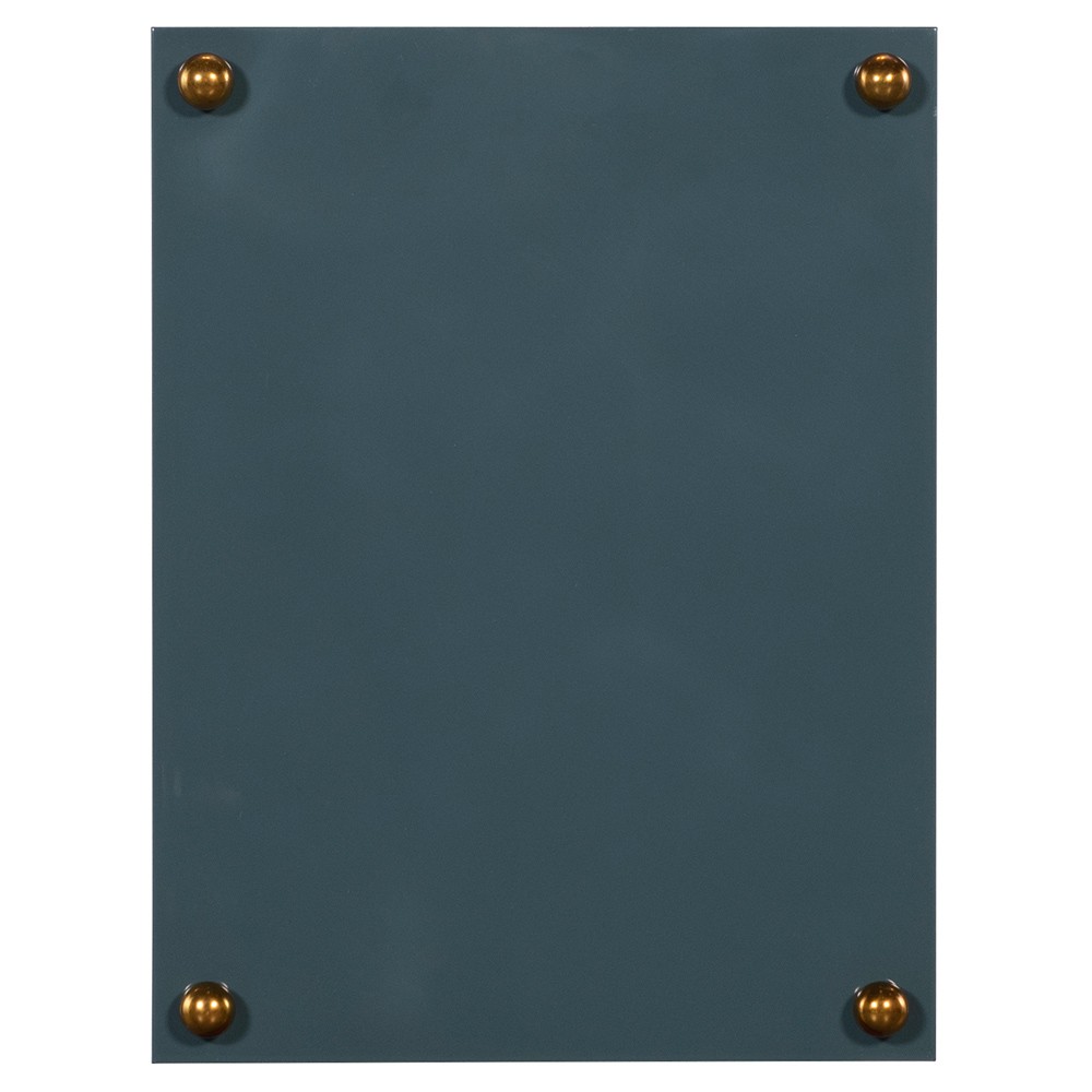 Hallings Updated Traditional Baltic Blue Wood Rectangular Side Table|