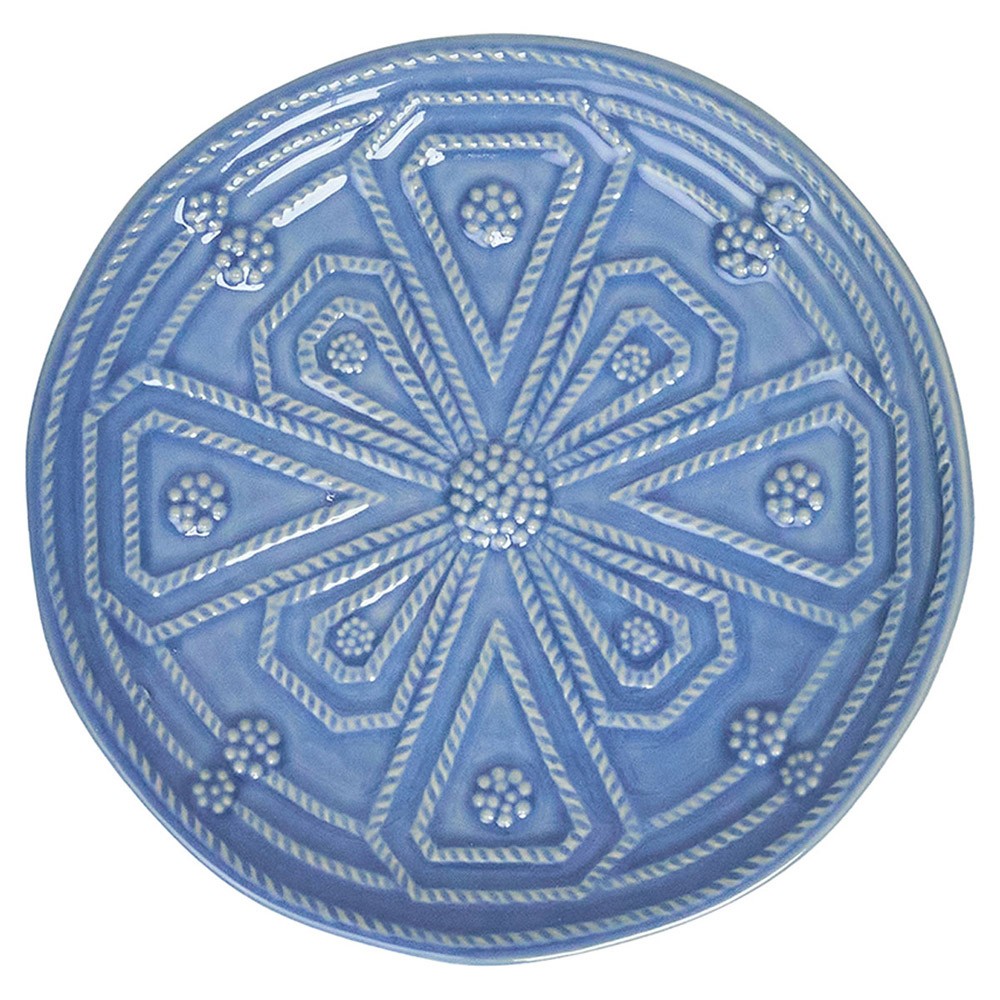 Juliska Jardins du Monde French Chambray Ceramic Cocktail Plate