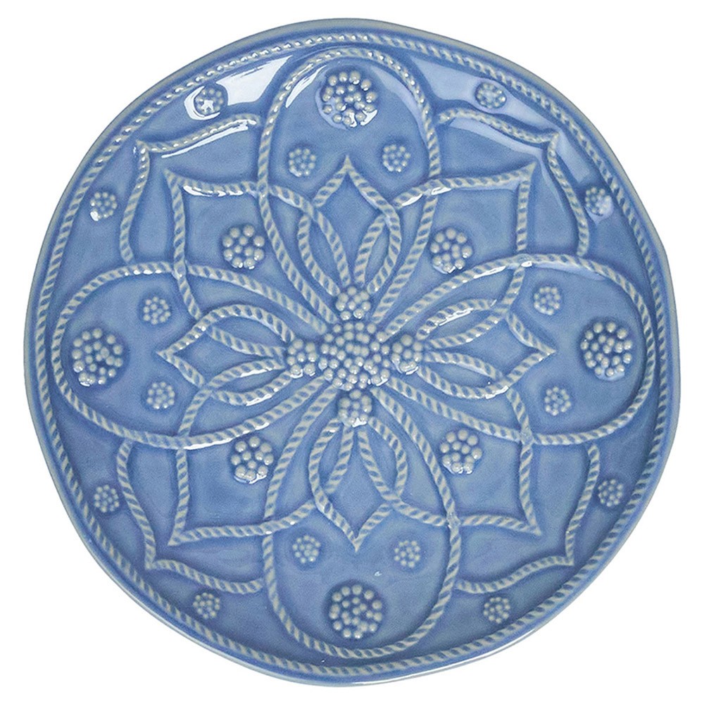 Juliska Jardins du Monde French Chambray Ceramic Cocktail Plate