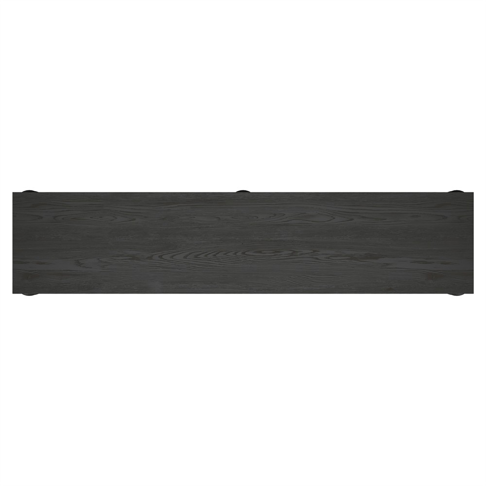Massimo Updated Traditional Black Pine Wood Console Table|
