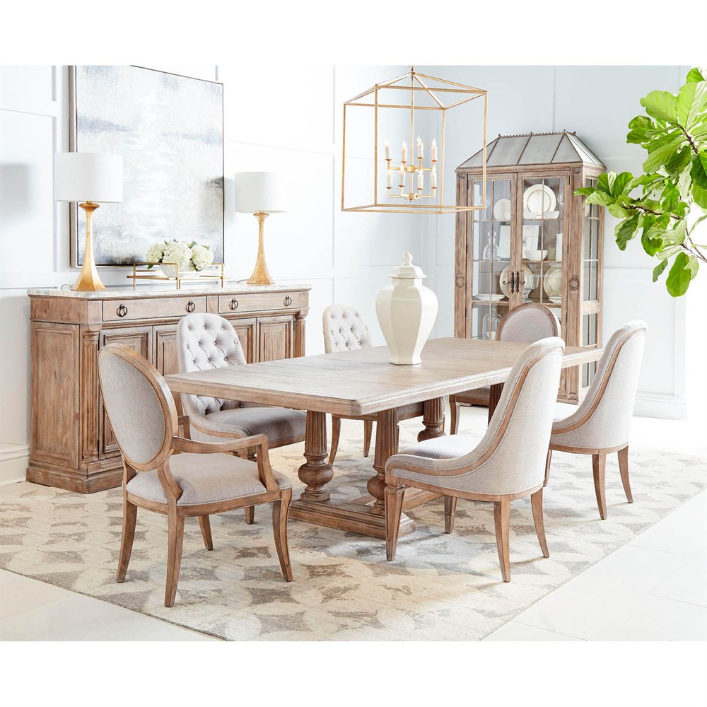 Massimo Updated Traditional Brown Pine Wood Display Cabinet|