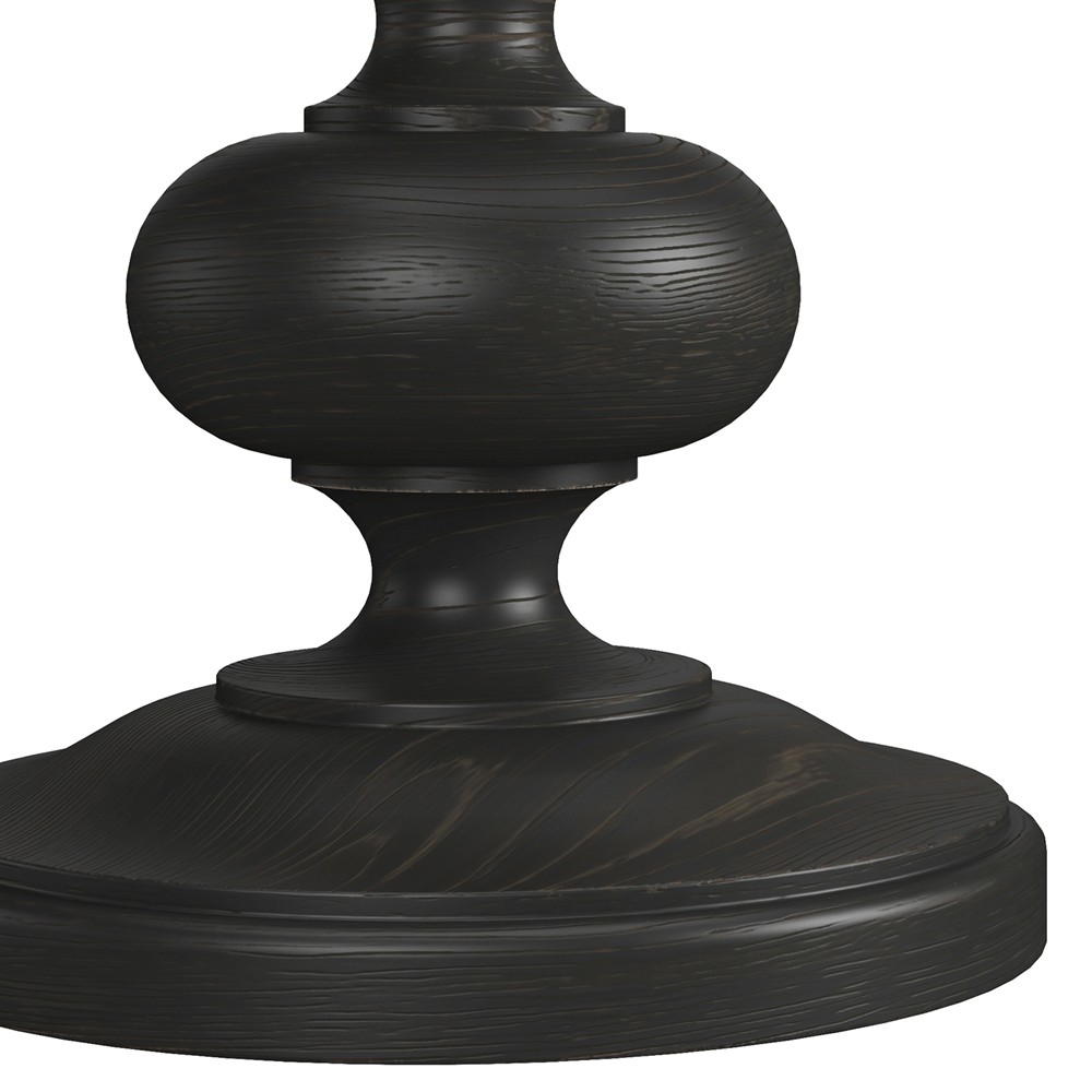 John Updated Traditional Black Pine Wood Drink Table|