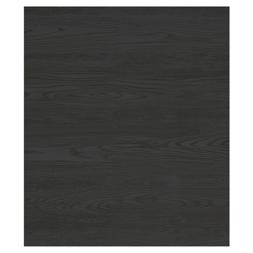 John Updated Traditional Black Pine Wood Rectangular End Table|