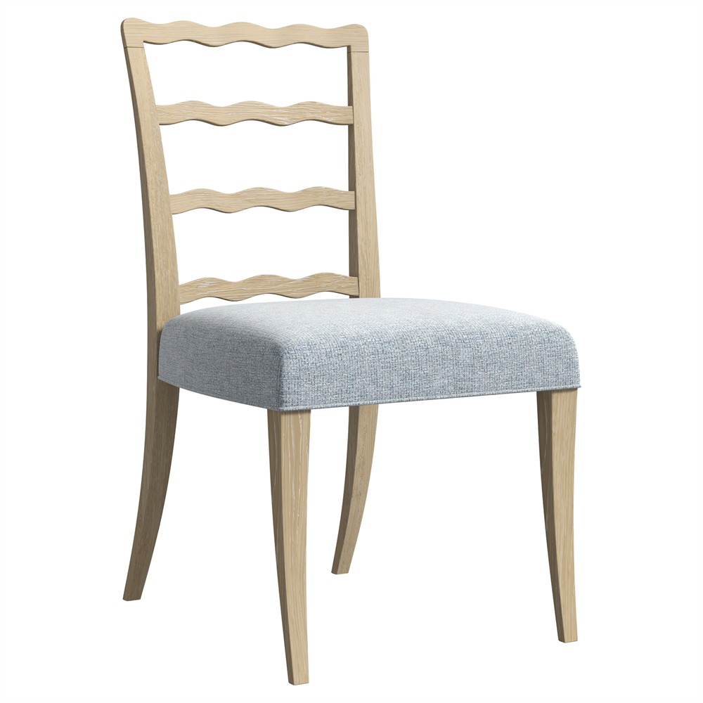 Eren Traditional Light Brown Wood Ladder Back Dining Chair - Set of 2|