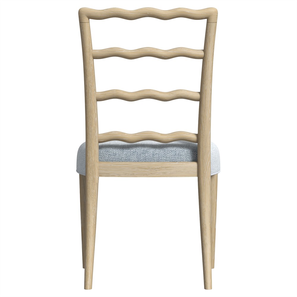 Eren Traditional Light Brown Wood Ladder Back Dining Chair - Set of 2|