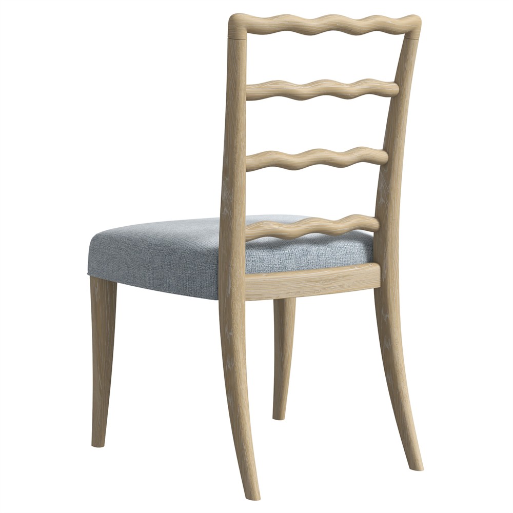 Eren Traditional Light Brown Wood Ladder Back Dining Chair - Set of 2|