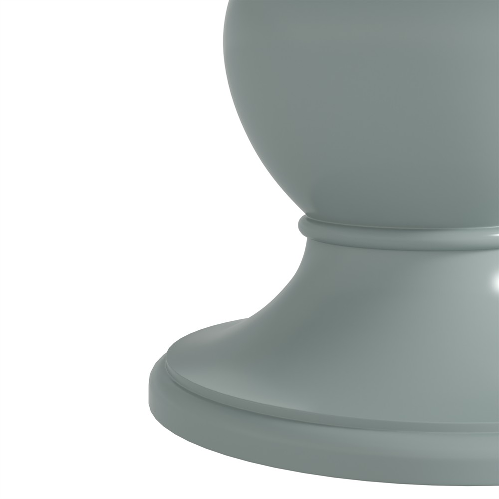 Eren Updated Traditional Blue Wood Scalloped Round Dining Table - 60"|