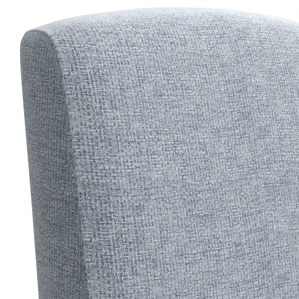 Eren Updated Traditional Blue Upholstered Scalloped Dining Chair - Set of 2|