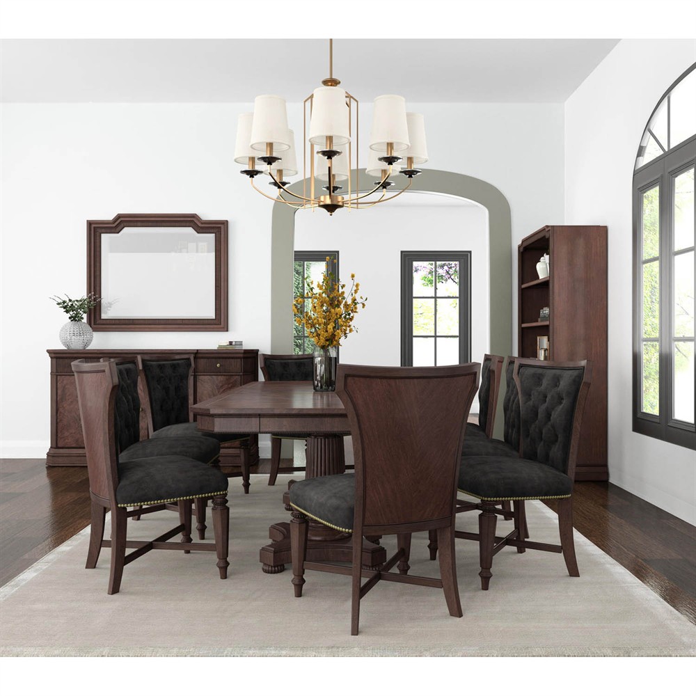 Ashton Updated Traditional Dark Brown Wood Buffet|