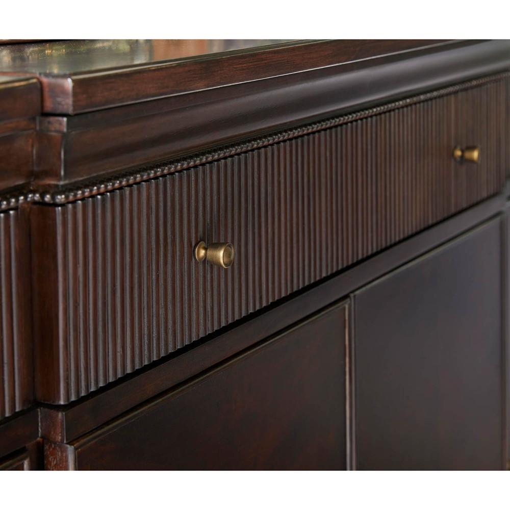 Ashton Updated Traditional Dark Brown Wood Buffet|