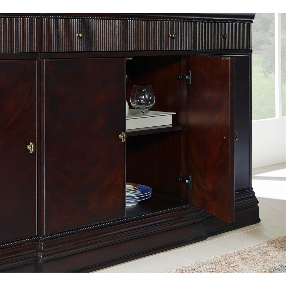 Ashton Updated Traditional Dark Brown Wood Buffet|