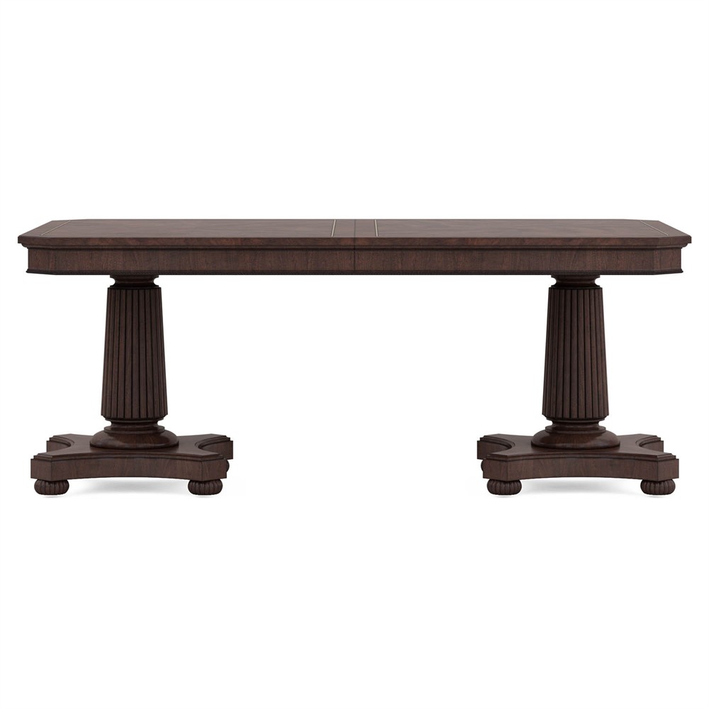 Ashton Updated Traditional Dark Brown Wood Extendable Dining Table - 94-134"|