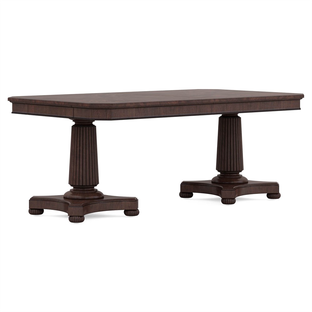 Ashton Updated Traditional Dark Brown Wood Extendable Dining Table - 94-134"|
