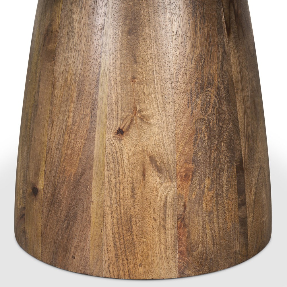 Albine Modern Classic Marble Brown Wood Round Dining Table- 54"|