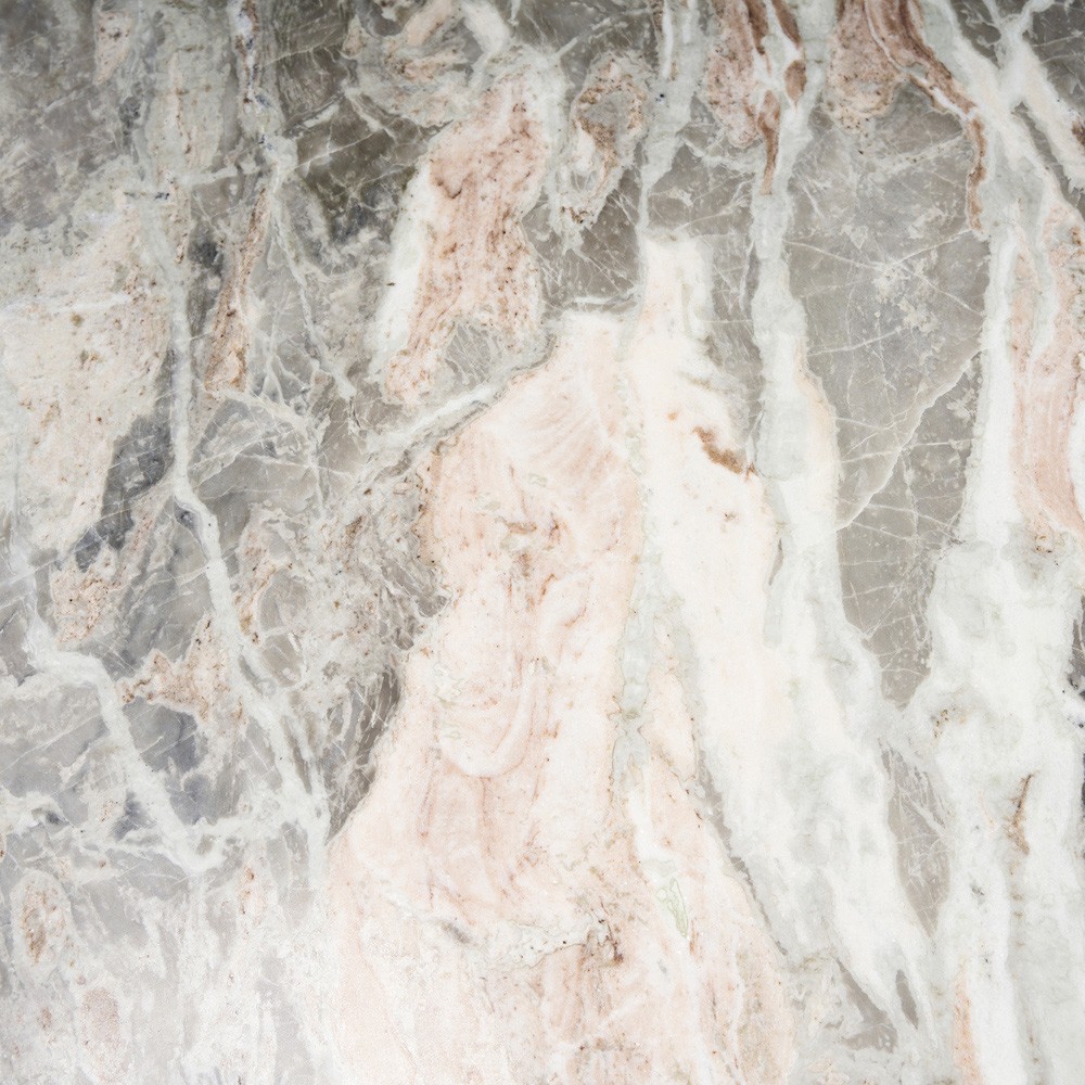 Albine Modern Classic Marble Brown Wood Round Dining Table- 54"|