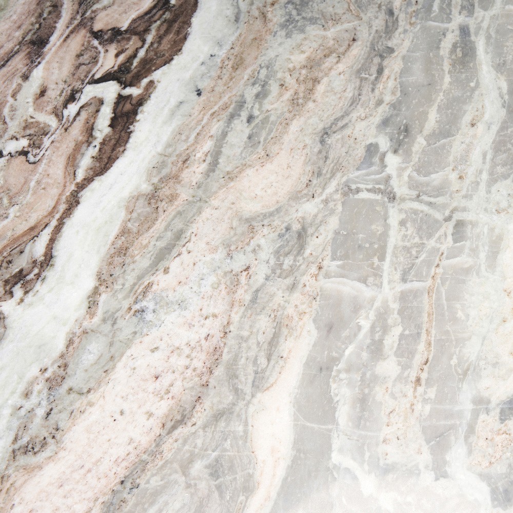 Albine Modern Classic Marble Brown Wood Round Dining Table- 54"|