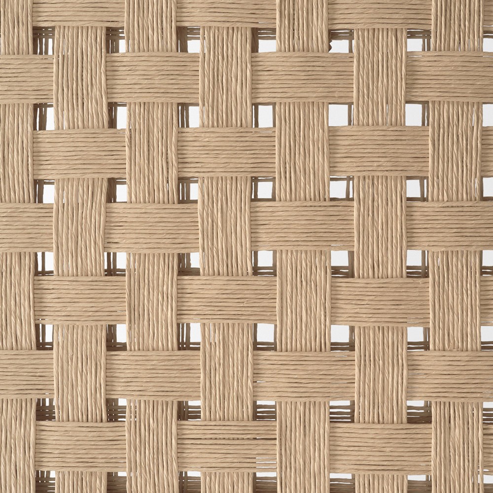 Amael Coastal Beach Brown Wood Woven Rope Dining Chair|