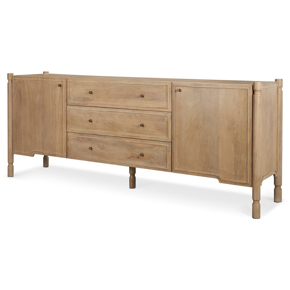 Joffrey Updated Traditional Brown Wood Sideboard|