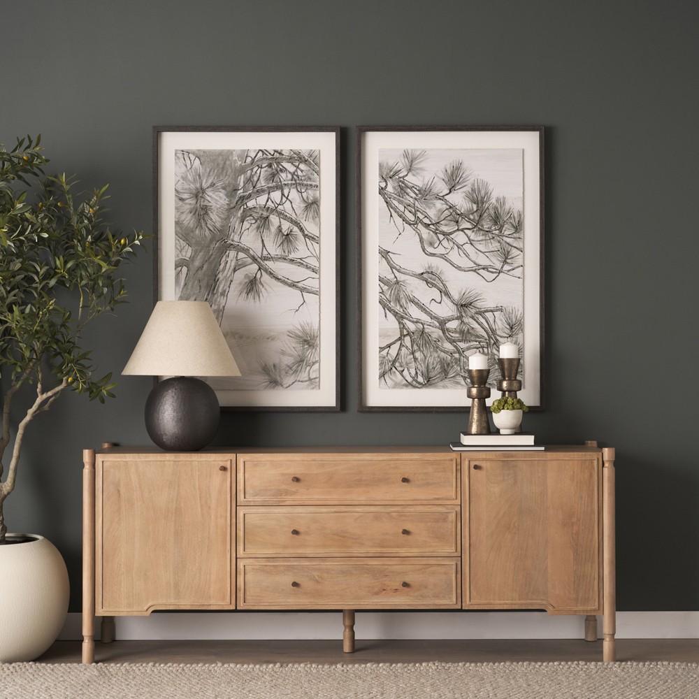Joffrey Updated Traditional Brown Wood Sideboard|