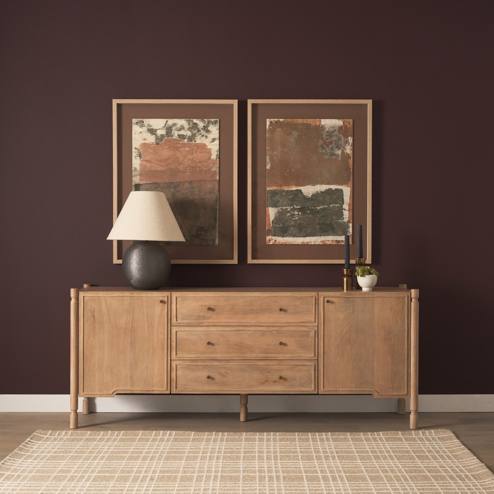 Joffrey Updated Traditional Brown Wood Sideboard|