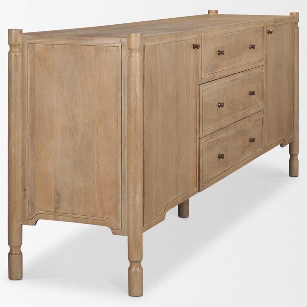 Joffrey Updated Traditional Brown Wood Sideboard|