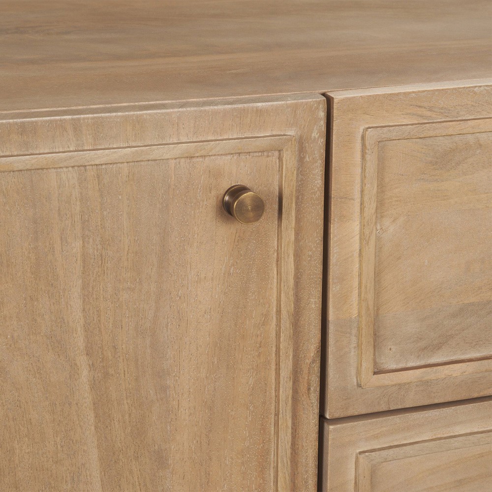 Joffrey Updated Traditional Brown Wood Sideboard|