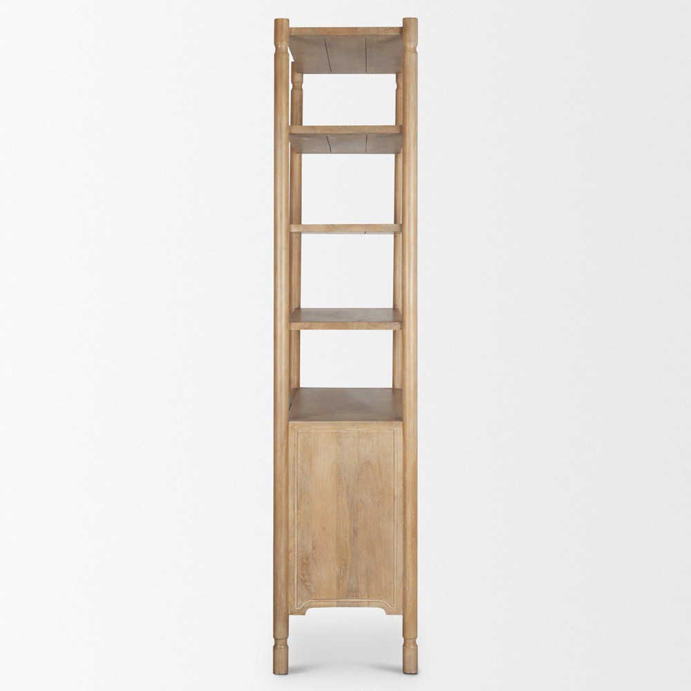 Joffrey Updated Traditional Brown Wood Bookcase|