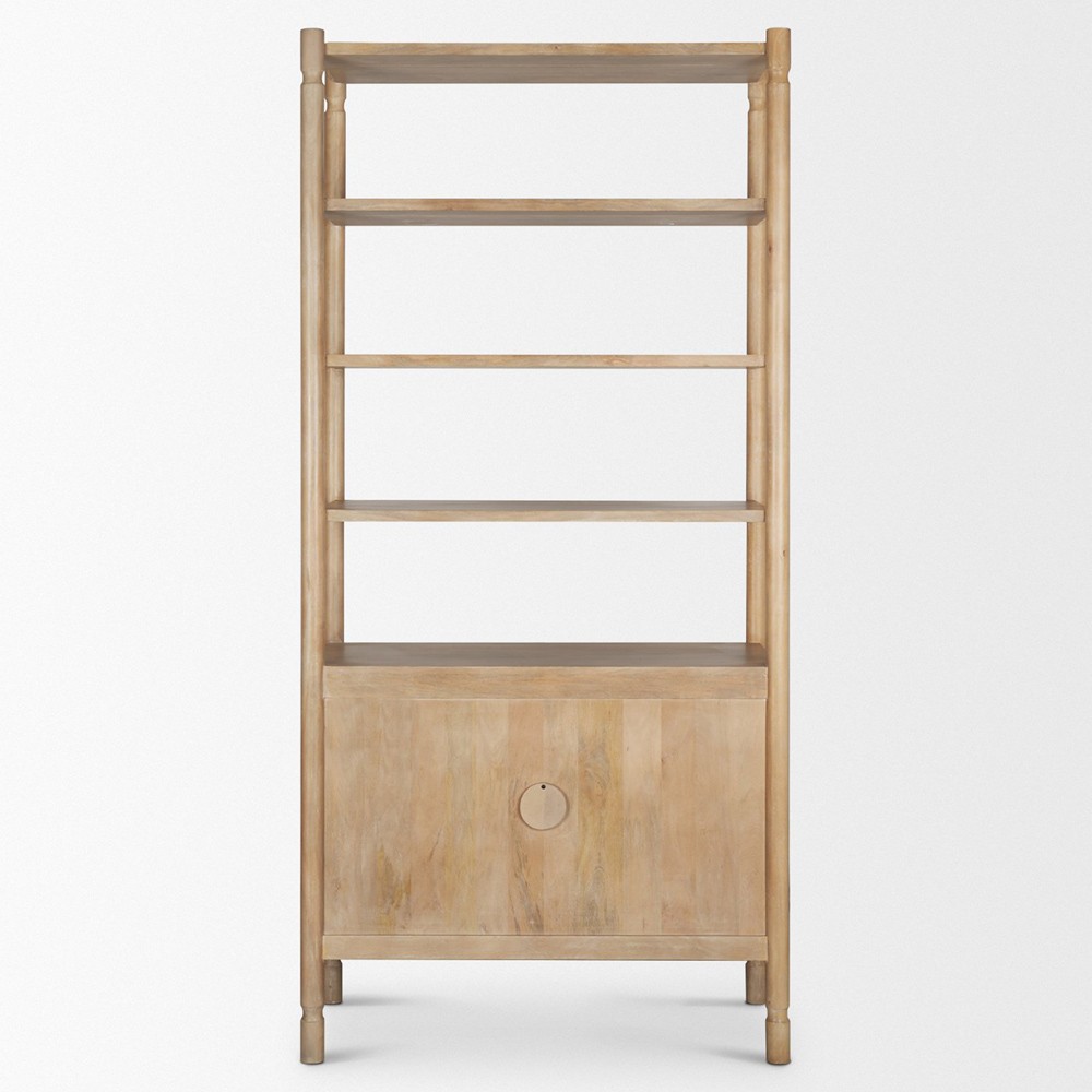 Joffrey Updated Traditional Brown Wood Bookcase|