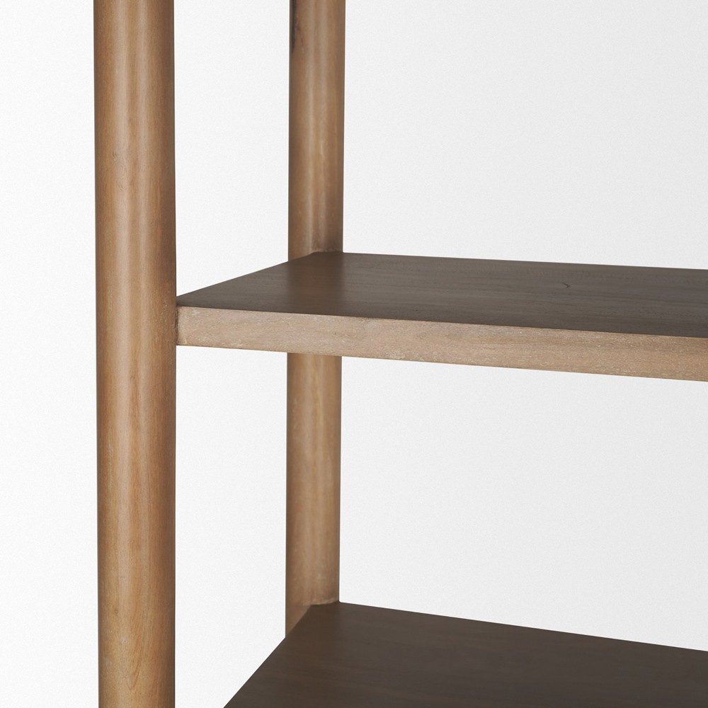 Joffrey Updated Traditional Brown Wood Bookcase|