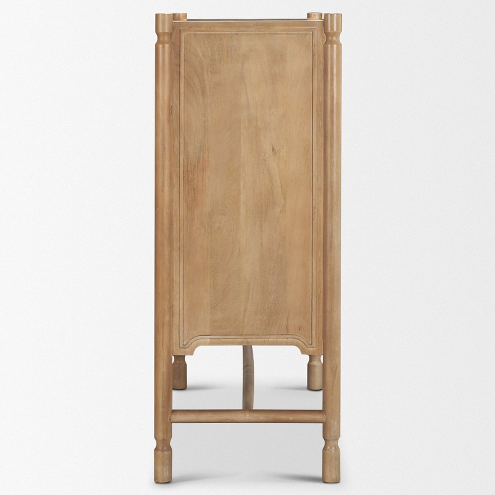 Joffrey Updated Traditional Brown Wood Bar Cabinet|