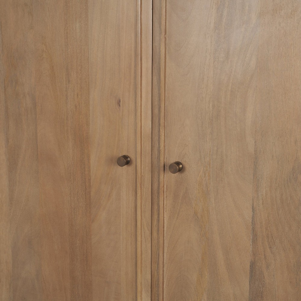 Joffrey Updated Traditional Brown Wood Bar Cabinet|