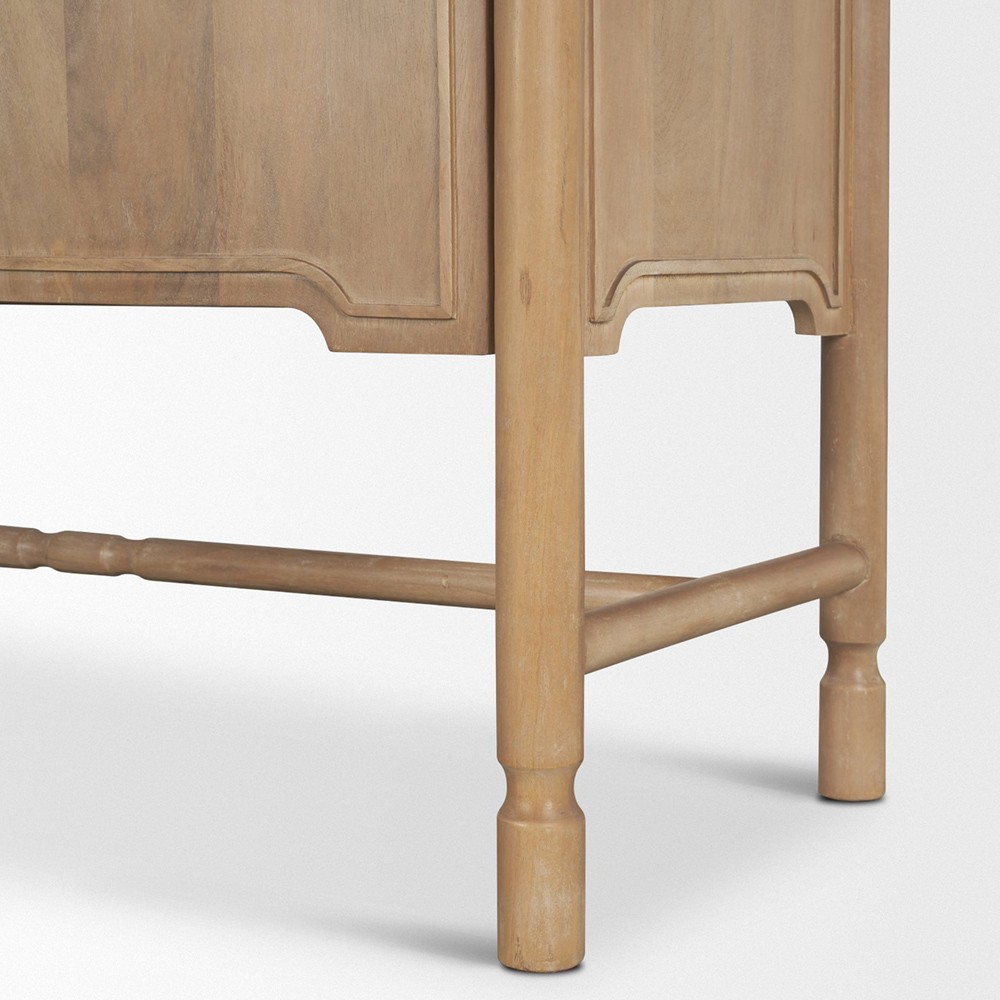 Joffrey Updated Traditional Brown Wood Bar Cabinet|