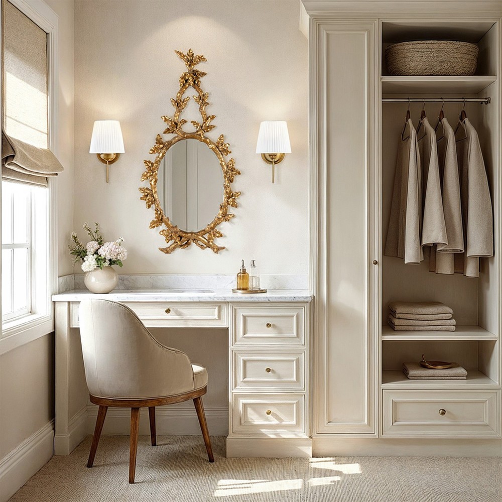 Wriley Updated Traditional Antique Gold Resin Oval Wall Mirror|