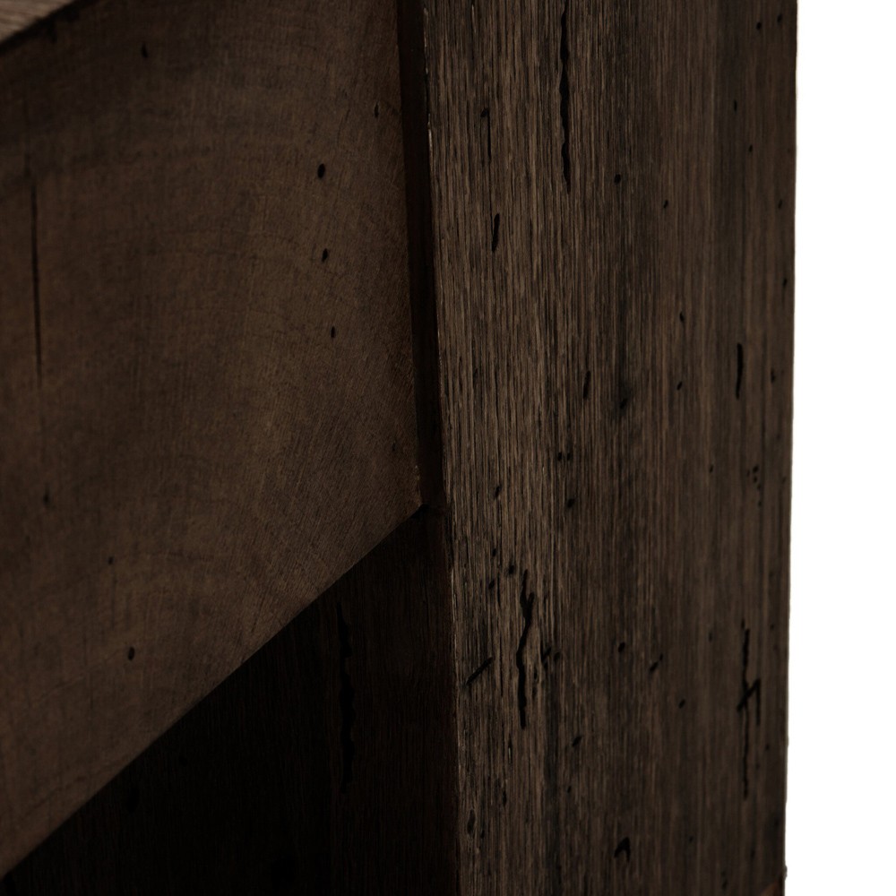 Oliver Rustic Lodge Dark Brown Oak Rectangular Coffee Table|