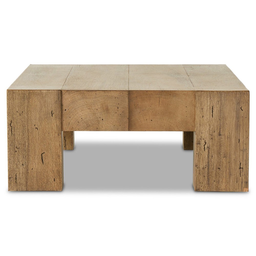 Oliver Rustic Lodge Brown Oak Rectangular Coffee Table|
