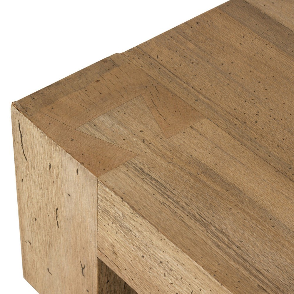 Oliver Rustic Lodge Brown Oak Rectangular Coffee Table|