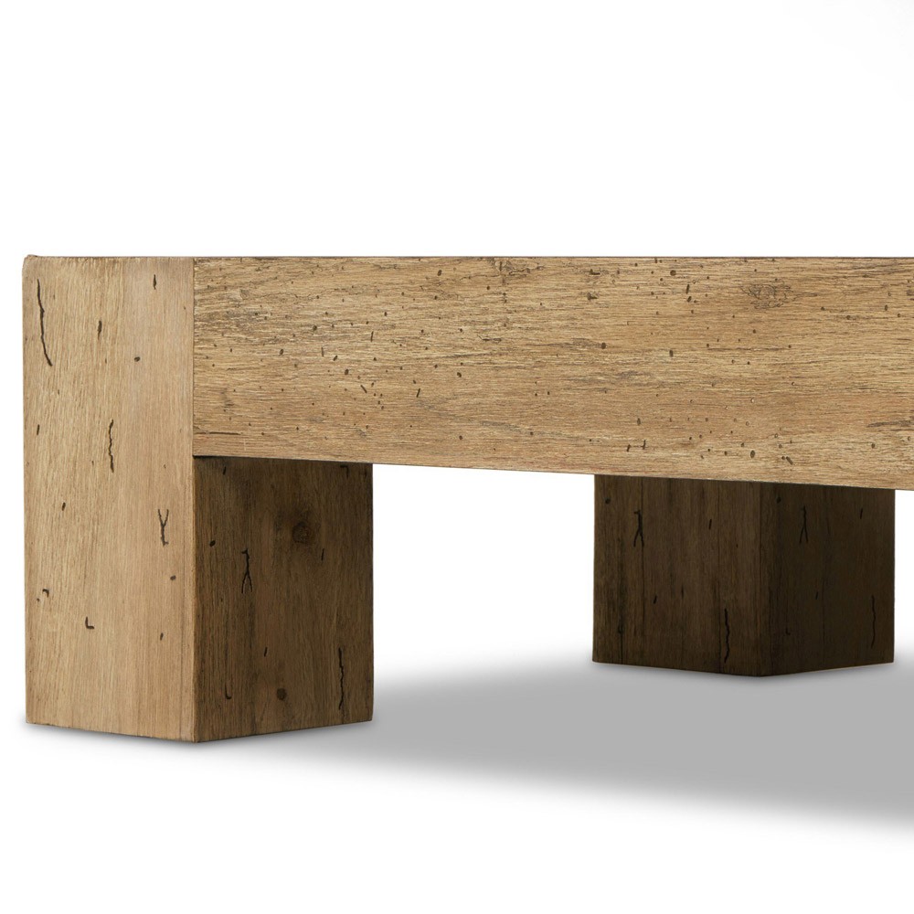 Oliver Rustic Lodge Brown Oak Rectangular Coffee Table|